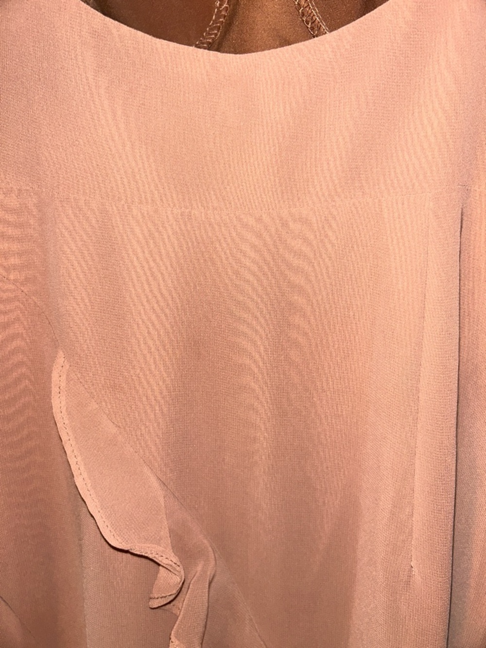 Azazie Barbie Bronzer Ruffle-Trim Spaghetti-Strap Midi Dress - Picture 8 of 8